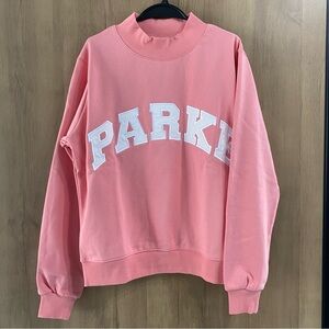 Parke Coral Sweatshirt with White Lettering